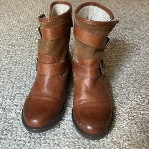 ALDO Abasa Moto Boots Women’s Cognac Color Size 7.5 US